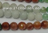 CRO722 15.5 inches 6mm – 14mm faceted round mixed candy jade beads