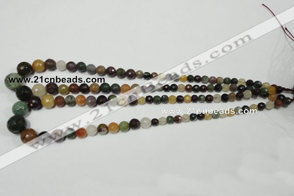 CRO723 15.5 inches 6mm – 14mm faceted round mixed candy jade beads