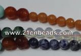 CRO727 15.5 inches 6mm – 14mm faceted round mixed gemstone beads