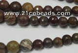 CRO735 15.5 inches 6mm – 14mm faceted round stripe jasper beads