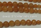 CRO740 15.5 inches 6mm – 14mm faceted round red aventurine beads