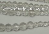 CRO741 15.5 inches 6mm – 14mm faceted round white crystal beads