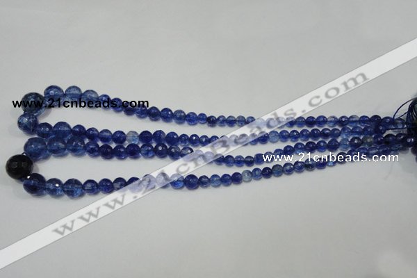 CRO748 15.5 inches 6mm – 14mm faceted round watermelon blue beads