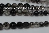 CRO749 15.5 inches 6mm – 14mm faceted round watermelon black beads