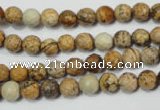 CRO761 15.5 inches 6mm faceted round picture jasper beads wholesale