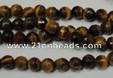 CRO781 15.5 inches 6mm faceted round yellow tiger eye beads wholesale