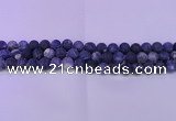 CRO800 15.5 inches 4mm round matte sodalite gemstone beads