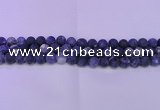 CRO801 15.5 inches 6mm round matte sodalite gemstone beads