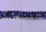 CRO802 15.5 inches 8mm round matte sodalite gemstone beads