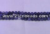 CRO805 15.5 inches 14mm round matte sodalite gemstone beads