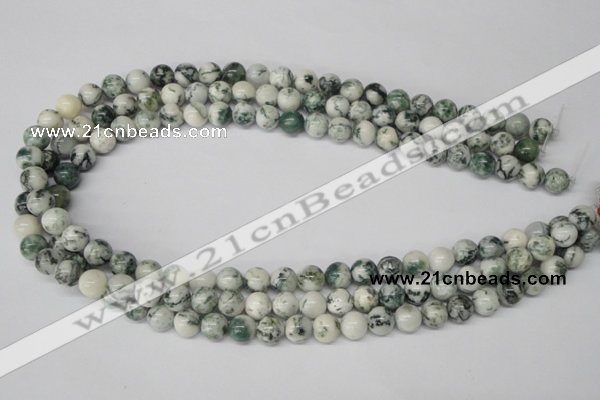 CRO81 15.5 inches 8mm round tree agate gemstone beads wholesale