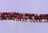 CRO821 15.5 inches 6mm round matte mookaite beads