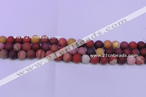 CRO821 15.5 inches 6mm round matte mookaite beads