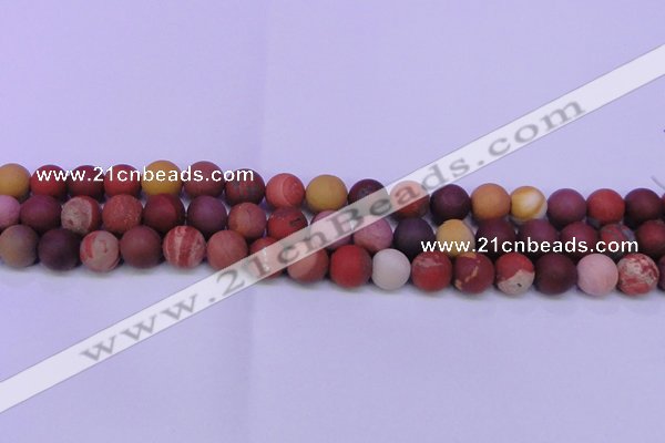 CRO822 15.5 inches 8mm round matte mookaite beads