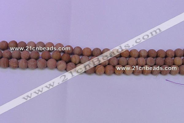 CRO833 15.5 inches 10mm round matte grain stone beads