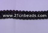 CRO840 15.5 inches 4mm round matte smoky quartz beads