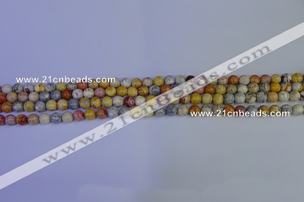 CRO860 15.5 inches 4mm round sky eye stone beads wholesale