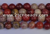 CRO870 15.5 inches 4mm round red porcelain beads wholesale