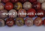 CRO872 15.5 inches 8mm round red porcelain beads wholesale