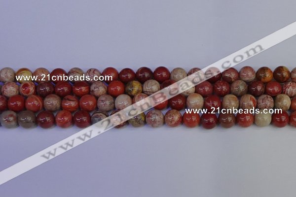 CRO873 15.5 inches 10mm round red porcelain beads wholesale