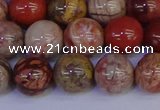 CRO874 15.5 inches 12mm round red porcelain beads wholesale