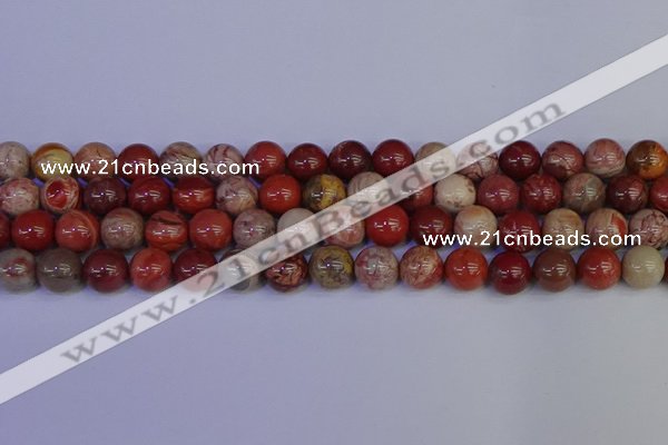 CRO874 15.5 inches 12mm round red porcelain beads wholesale