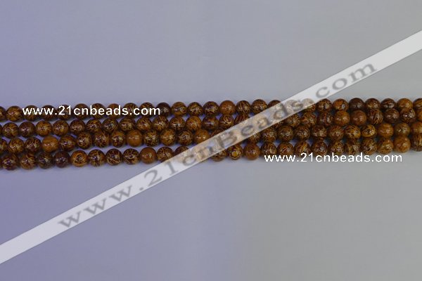 CRO880 15.5 inches 4mm round elephant blood stone beads