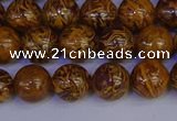 CRO882 15.5 inches 8mm round elephant blood stone beads