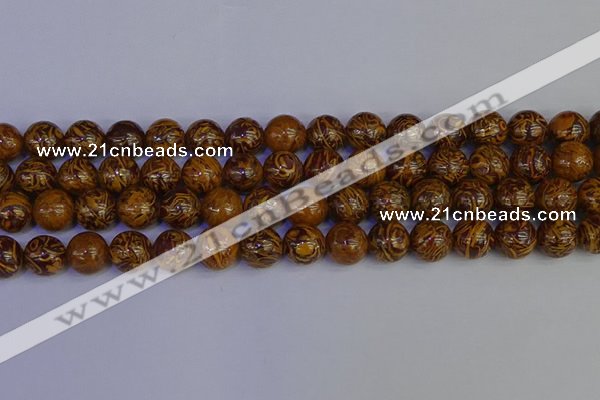 CRO884 15.5 inches 12mm round elephant blood stone beads