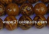 CRO885 15.5 inches 14mm round elephant blood stone beads
