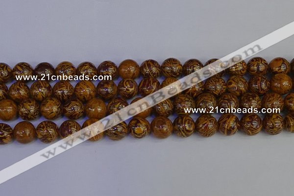 CRO885 15.5 inches 14mm round elephant blood stone beads