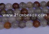 CRO890 15.5 inches 4mm round mixed lodalite quartz beads wholesale