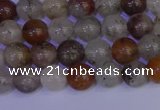 CRO891 15.5 inches 6mm round mixed lodalite quartz beads wholesale