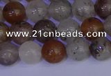 CRO892 15.5 inches 8mm round mixed lodalite quartz beads wholesale