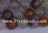 CRO893 15.5 inches 10mm round mixed lodalite quartz beads wholesale