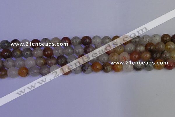 CRO893 15.5 inches 10mm round mixed lodalite quartz beads wholesale