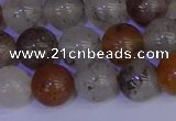 CRO894 15.5 inches 12mm round mixed lodalite quartz beads wholesale