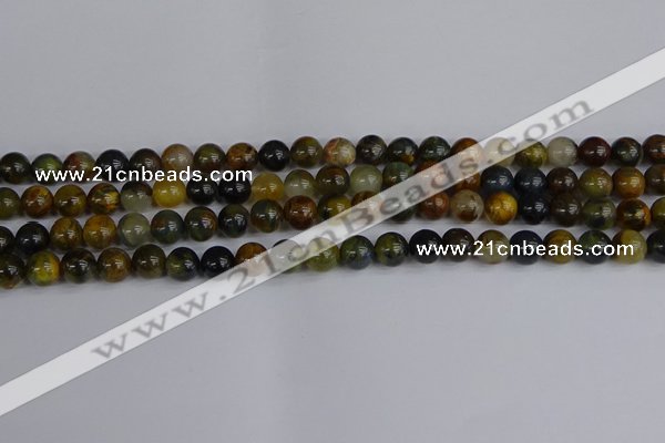 CRO902 15.5 inches 8mm round golden pietersite beads wholesale