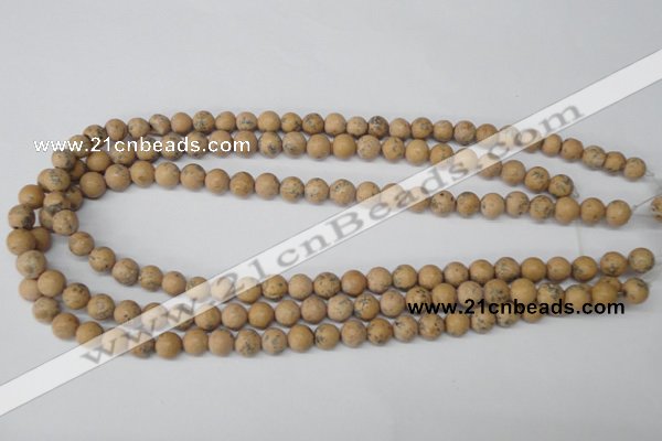 CRO91 15.5 inches 8mm round Chinese wood jasper beads wholesale