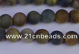 CRO911 15.5 inches 6mm round matte golden pietersite beads