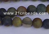 CRO912 15.5 inches 8mm round matte golden pietersite beads