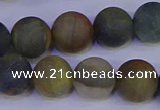 CRO914 15.5 inches 12mm round matte golden pietersite beads