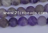 CRO922 15.5 inches 8mm round matte dogtooth amethyst beads