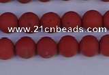 CRO942 15.5 inches 8mm round matte red jasper beads wholesale