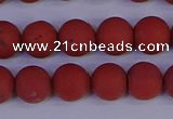 CRO943 15.5 inches 10mm round matte red jasper beads wholesale