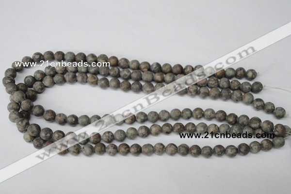 CRO95 15.5 inches 8mm round Chinese leopard skin jasper beads wholesale