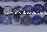 CRO952 15.5 inches 8mm round matte sodalite beads wholesale