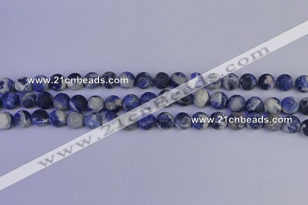 CRO952 15.5 inches 8mm round matte sodalite beads wholesale