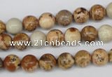 CRO98 15.5 inches 8mm round picture jasper beads wholesale