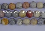 CRO991 15.5 inches 6mm round matte sky eye stone beads wholesale